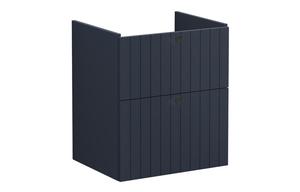 VitrA Root Groove 60cm 2 Drawer Washbasin Unit - Matt Dark Blue